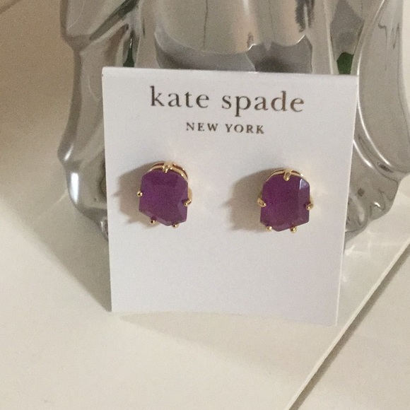 kate spade Jewelry - Kate Spade purple stone earrings